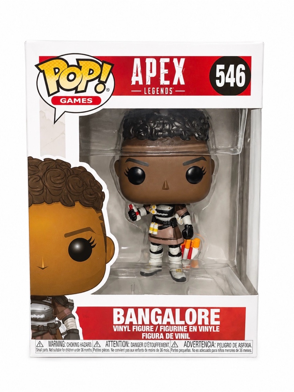 Funko Apex Legends Bangalore Pop! Vinyl Figure - Brown, Black, White, Red